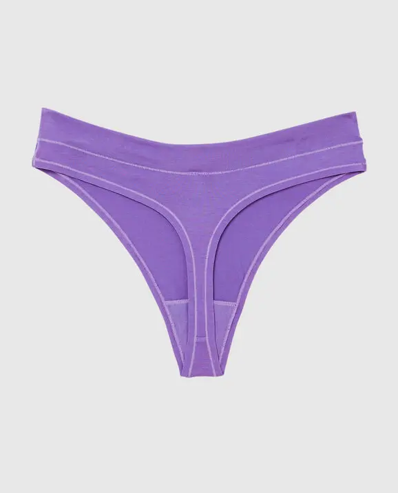 La Senza Ultrasoft Modal High Leg Thong Panty. 2