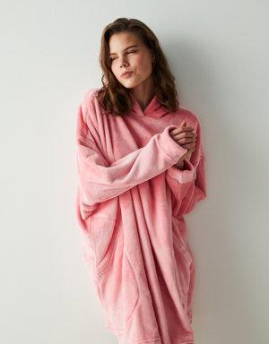 Pink Fluffy Thermal Robe