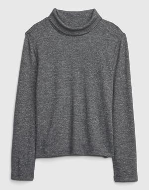 Kids Softspun Mockneck Top gray