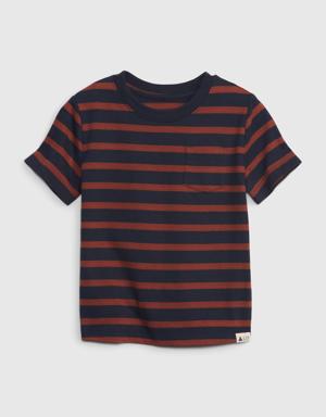 Gap Toddler 100% Organic Cotton Mix and Match Pocket T-Shirt blue