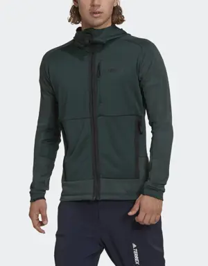 Adidas Terrex Tech Flooce Hooded Hiking Fleece Jacket