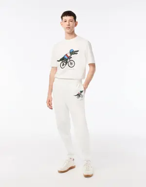 Lacoste Pantalón de chándal de hombre Lacoste × Netflix con cocodrilo estampado