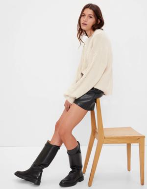 Cable-Knit Sweater beige