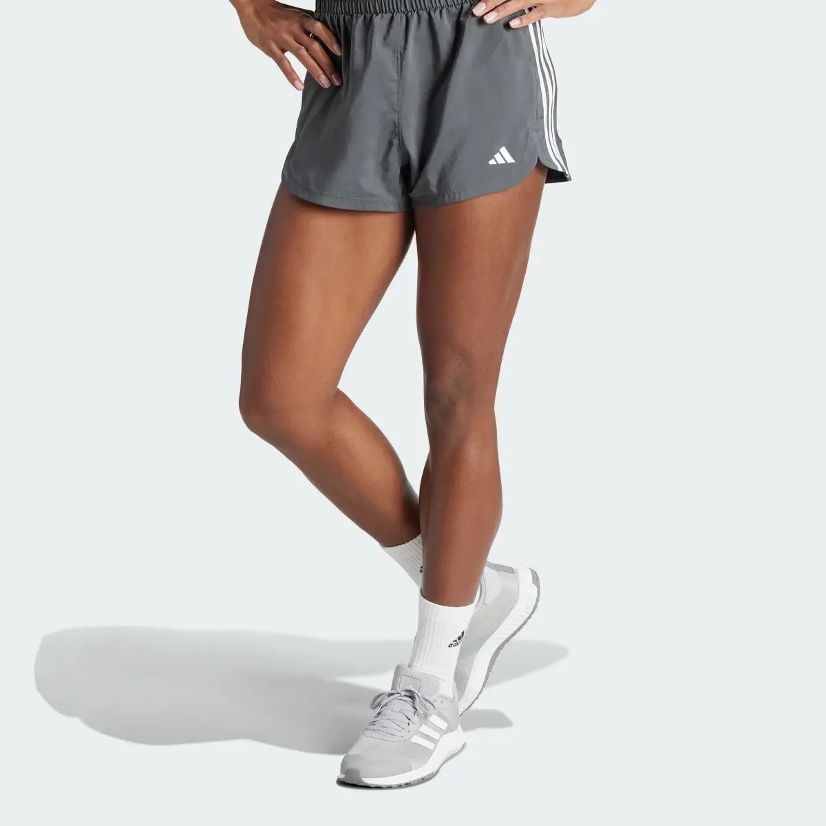 Adidas Pacer Training 3-Stripes Woven High-Rise Shorts. 1