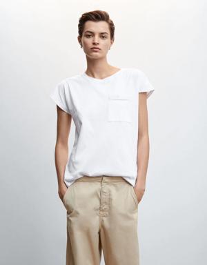 Chest-pocket cotton shirt