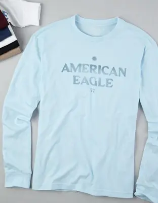 American Eagle Super Soft Long-Sleeve Graphic T-Shirt. 2