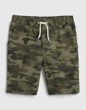 Kids Pull-On Easy Shorts with Stretch green