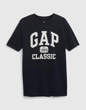 Gap Kids 100% Organic Cotton Archive Gap Arch Logo T-Shirt blue