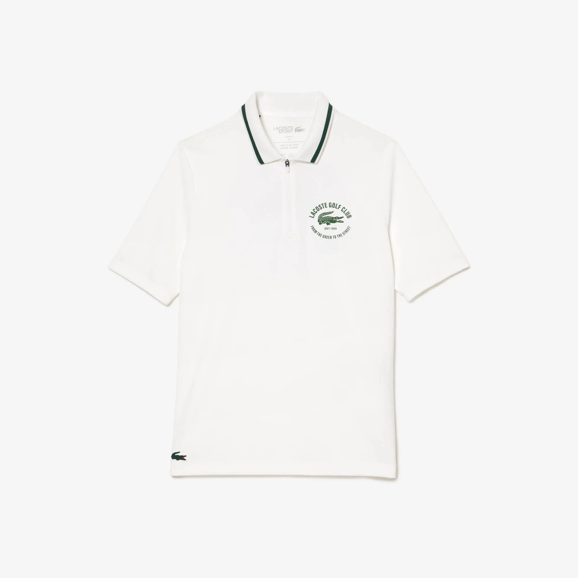 Lacoste Zip Neck Ripstop Piqué Golf Polo Shirt. 1