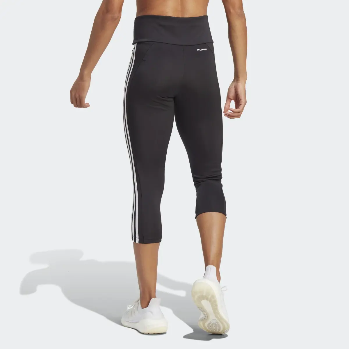 Adidas Legging Designed to Move High-Rise 3-Stripes 3/4 Sport. 3