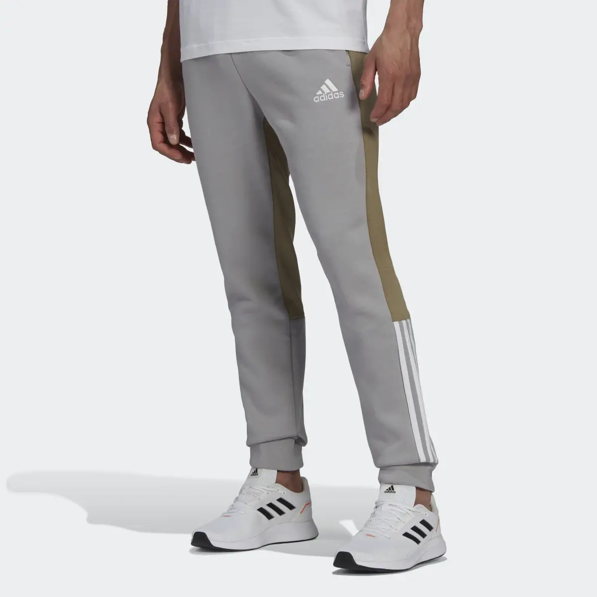 Adidas Essentials Colorblock Fleece Pants. 1