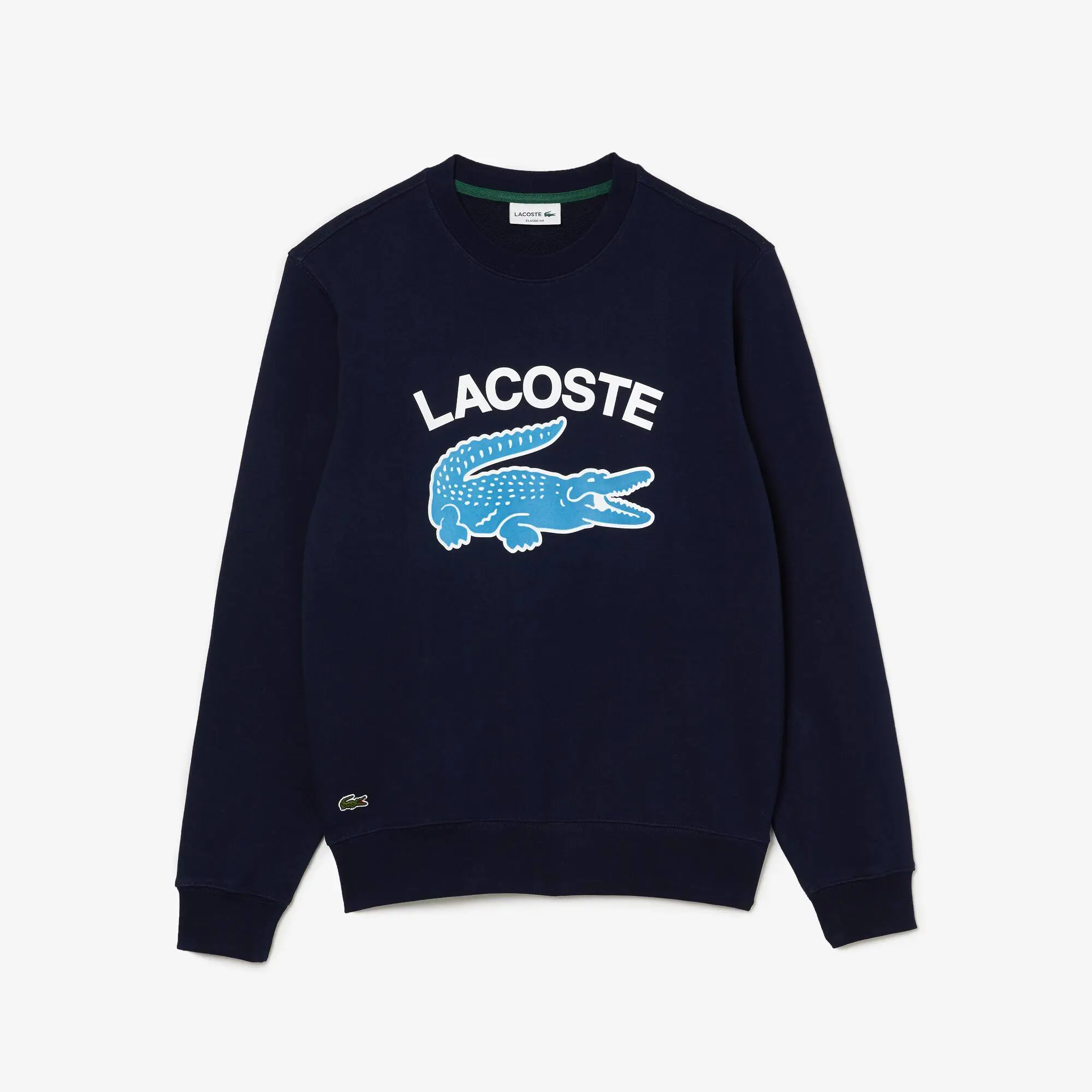 Lacoste Men's Lacoste Crocodile Print Crew Neck Sweatshirt. 2