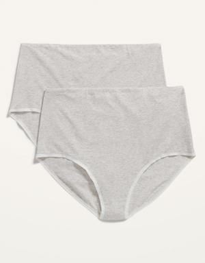 Maternity Supima® Cotton-Blend Over-the-Bump Underwear Briefs gray