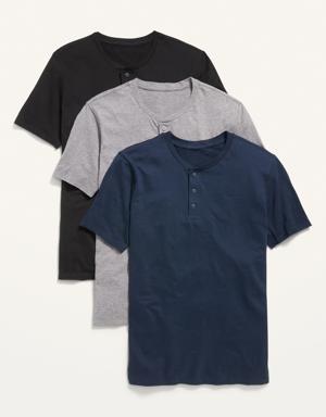 Soft-Washed Henley T-Shirt 3-Pack for Men multi