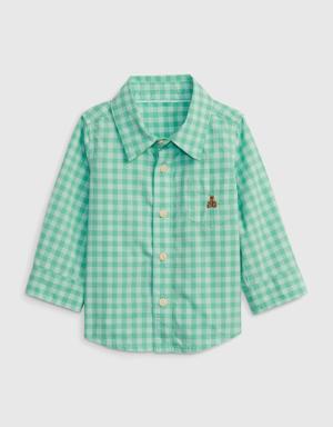 Baby Gingham Shirt green