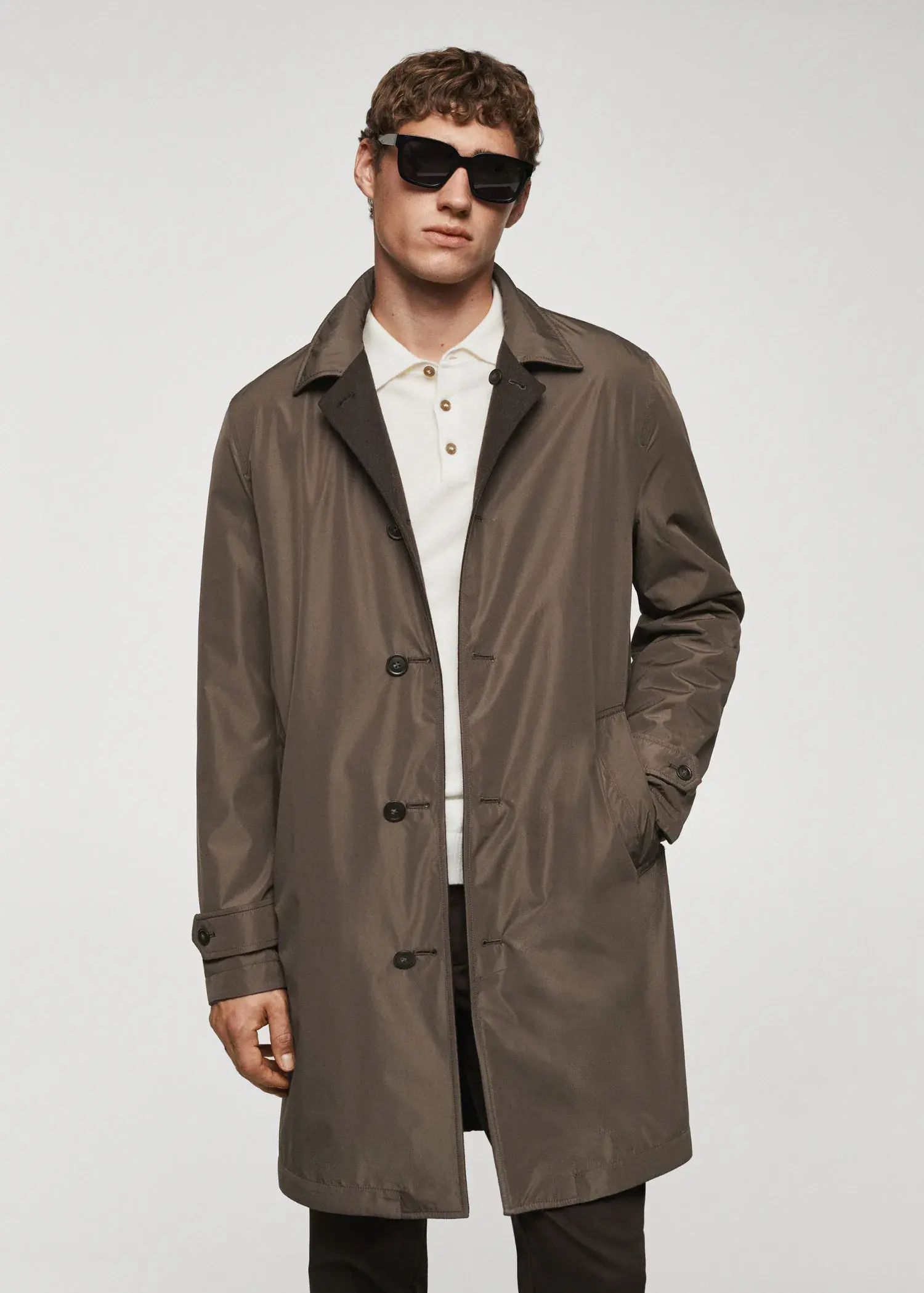 Mango Reversible recycled wool trench coat. 2