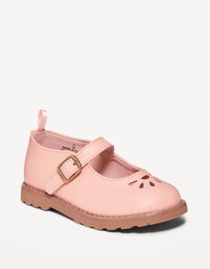 Faux-Leather Mary-Jane Shoes for Toddler Girls pink