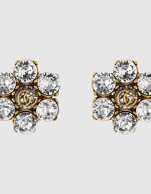 Crystal Double G earrings
