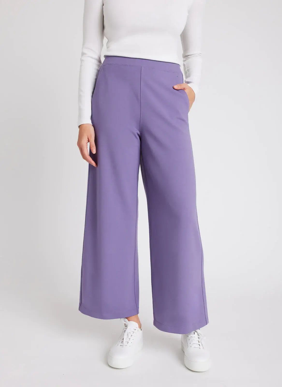 Kit And Ace Serenity Double Knit Wide Leg Pants. 1