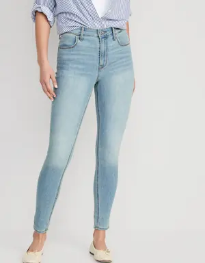 High-Waisted Wow Super-Skinny Jeans for Women blue