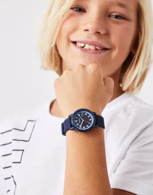 Relógio Lacoste.12.12 com pulseira de silicone e 3 ponteiros para criança