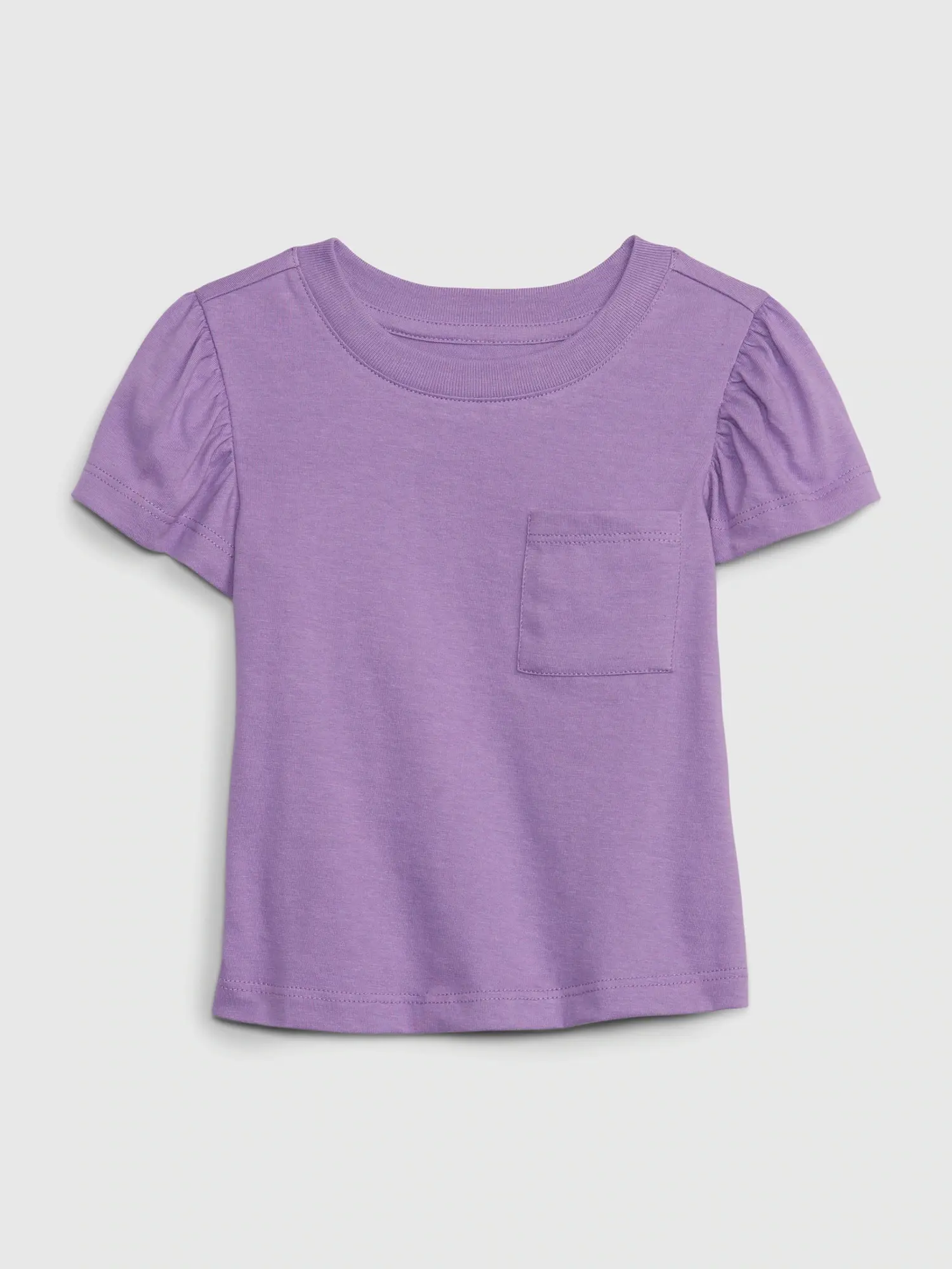 Gap Toddler 100% Organic Cotton Mix and Match Puff Sleeve T-Shirt purple. 1