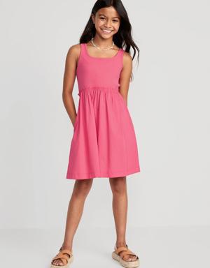 Sleeveless Fit & Flare Dress for Girls pink