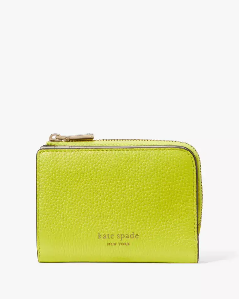 Kate Spade Ava Colorblocked Pebbled Leather Zip Bifold Wallet. 1