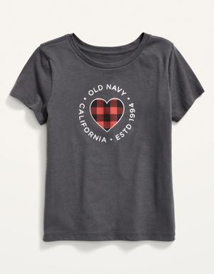Short-Sleeve Logo-Graphic T-Shirt for Girls black
