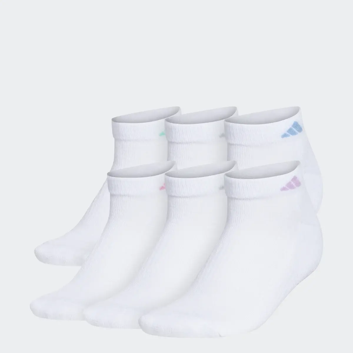 Adidas Athletic Cushioned 6-Pack Low-Cut Socks. 1