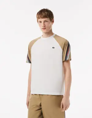 Lacoste Men’s Lacoste Sport Regular Fit Logo Stripe T-shirt