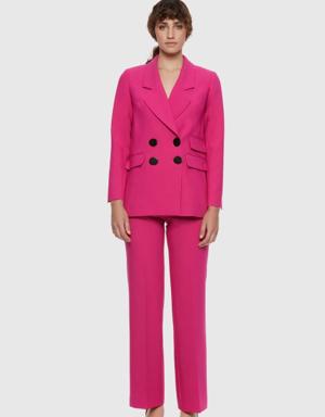 Pocket Detailed Pink Suit