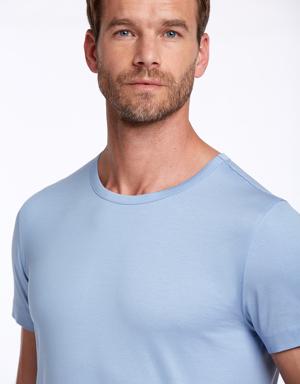 Hemington Açık Mavi Bisiklet Yaka Basic T-Shirt. 3 Hemington Açık Mavi Bisiklet Yaka Basic T-Shirt. 3