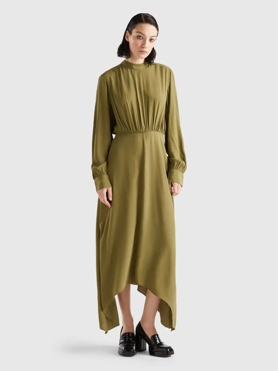 Benetton long dress in flowy viscose. 1