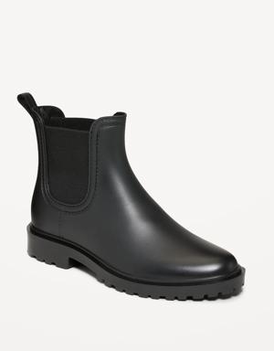 Water-Repellent Pull-On Chelsea Rain Boots for Women gray