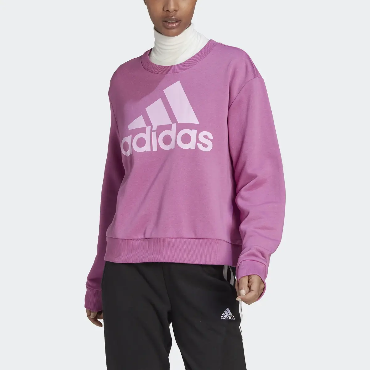 Adidas Essentials Logo Loose Sweatshirt. 1