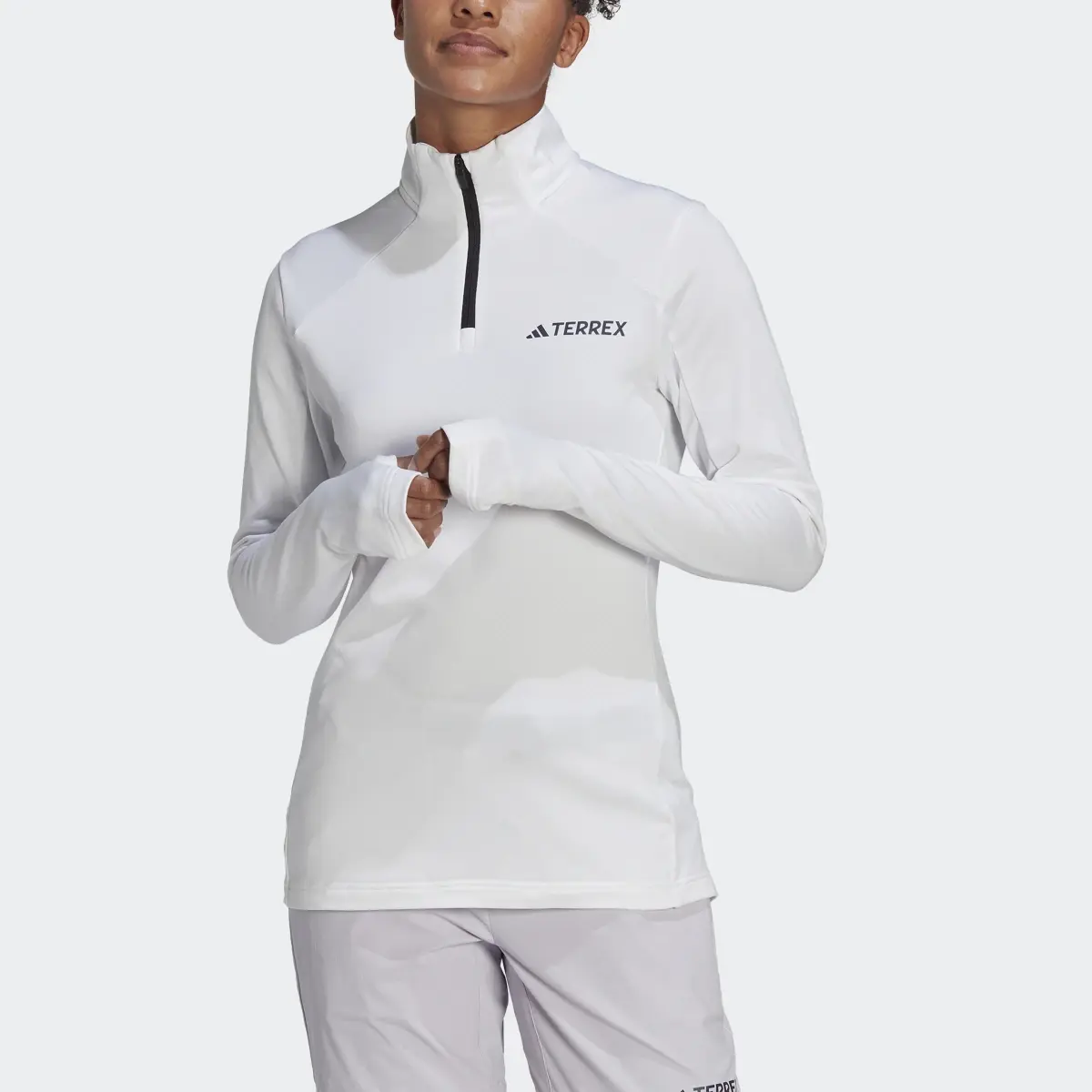 Adidas Sweat-shirt à 1/2 zip en molleton Terrex Multi. 1