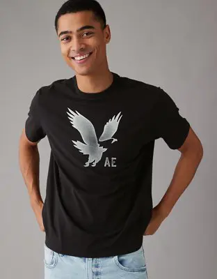 American Eagle Logo Graphic T-Shirt. 1