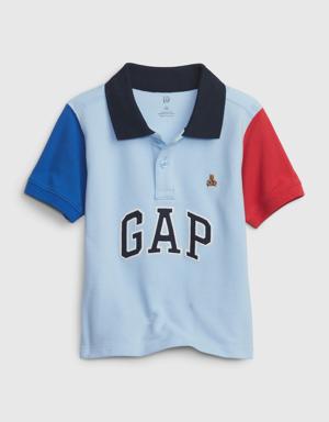 Gap Toddler 100% Organic Cotton Pique Polo Shirt blue