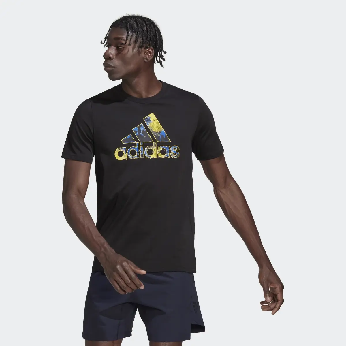 Adidas HIIT Training AEROREADY Graphic Tee. 2