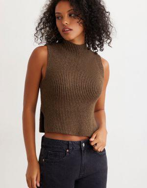 Funnel Neck Sweater Top