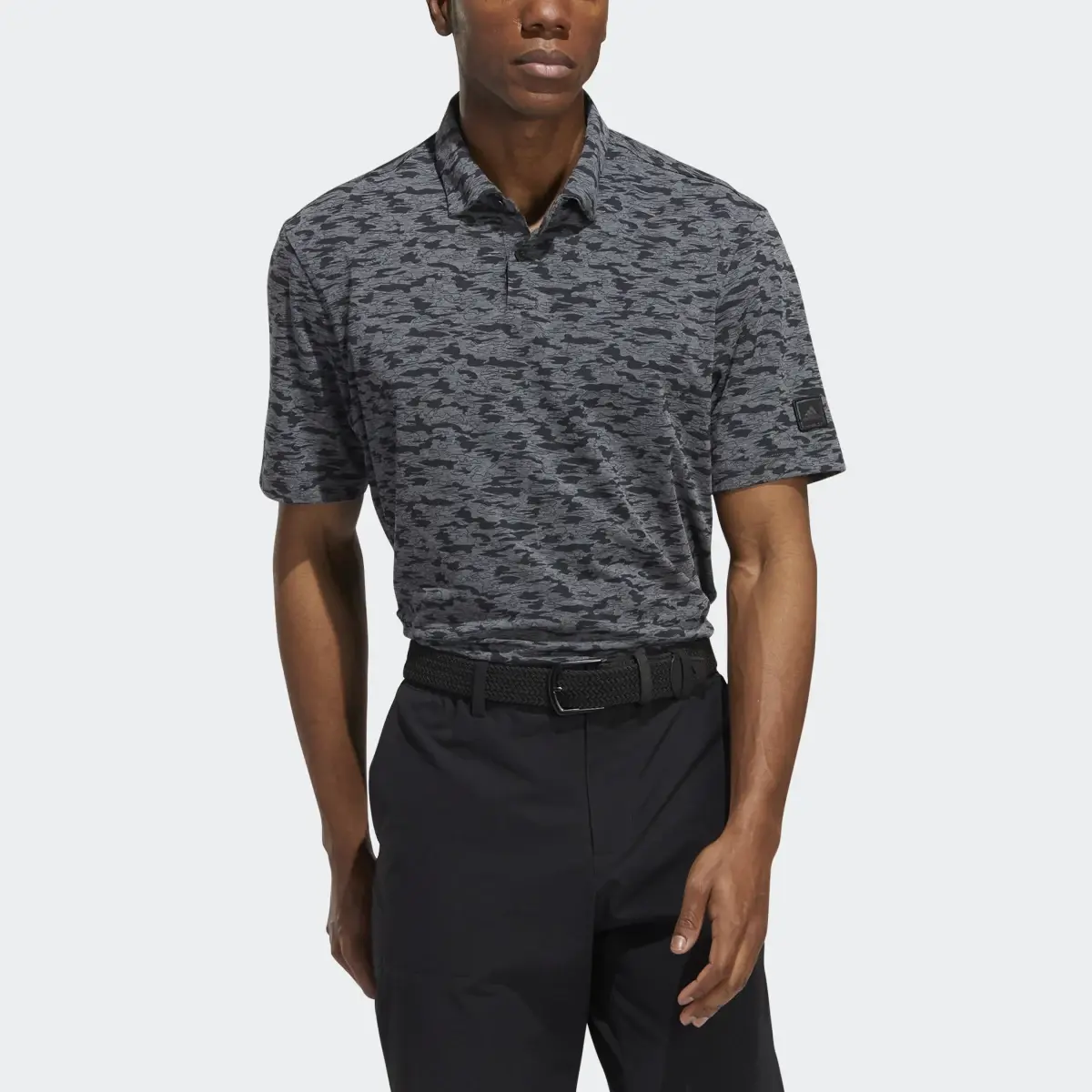 Adidas Go-To Camo-Print Golf Polo Shirt. 1