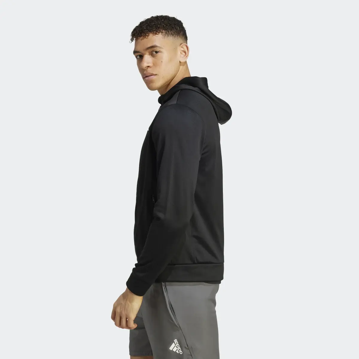 Adidas Train Essentials Seasonal Training Full-Zip Hoodie. 2