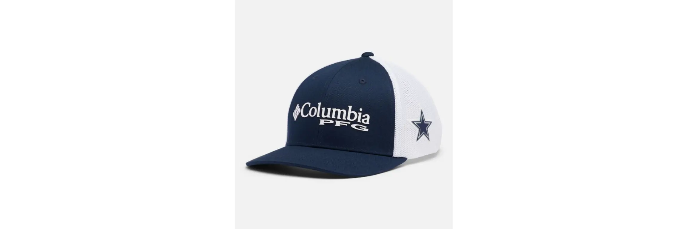 Columbia Men's Columbia Gray/White Dallas Cowboys PFG Ball Flex Hat