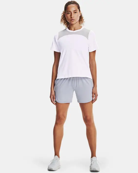 Under Armour Women's UA Knit Mid-Length Shorts. 3