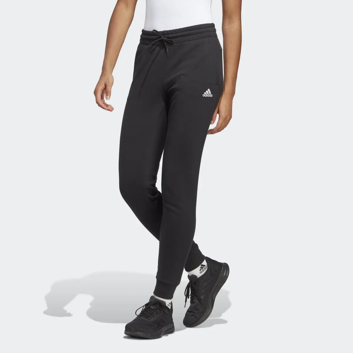 Adidas Essentials Linear French Terry Cuffed Pants. 1