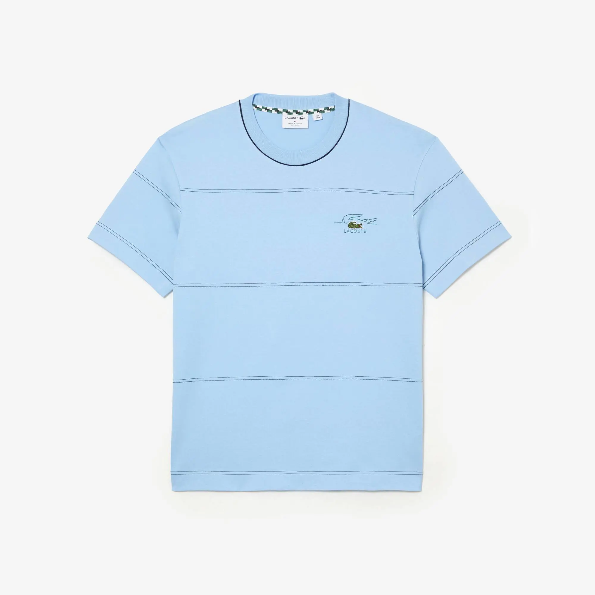 Lacoste Men’s Lacoste Organic Cotton Jersey Stripe T-shirt. 2
