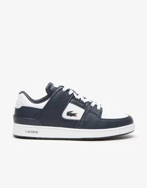 Men's Lacoste Court Cage Leather Heel Pop Trainers