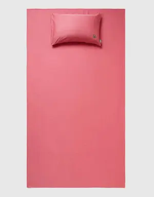 set of pink single green sheets
