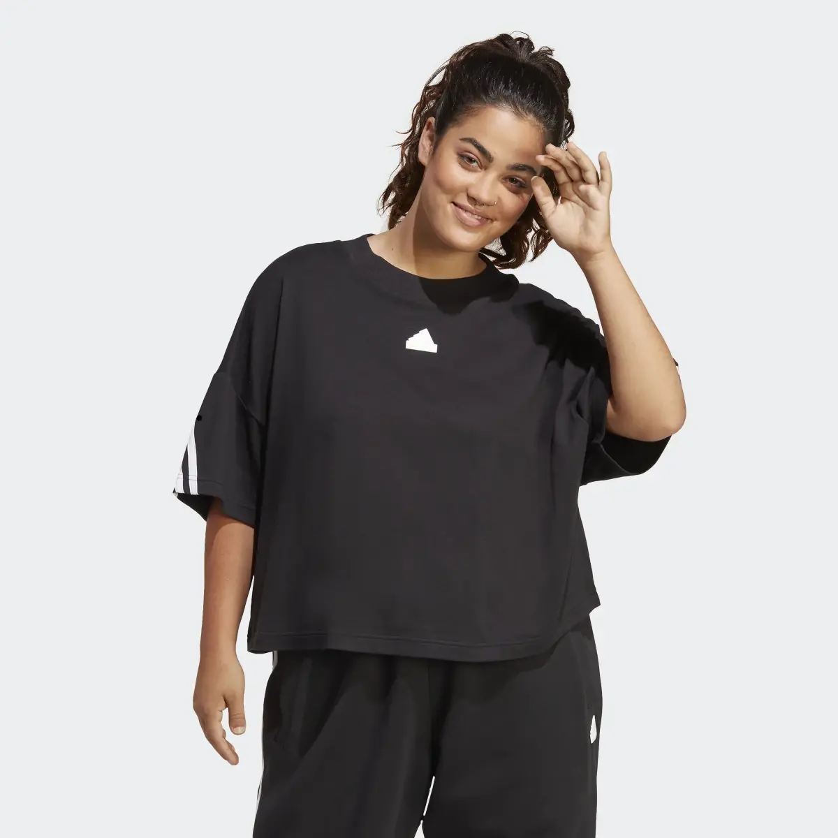 Adidas Future Icons 3-Stripes Tee (Plus Size). 2